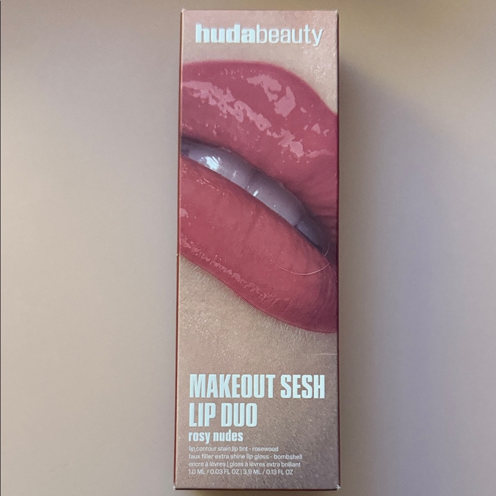HUDA BEAUTY Makeout Sesh Lip Duo - Rosy Nudes
